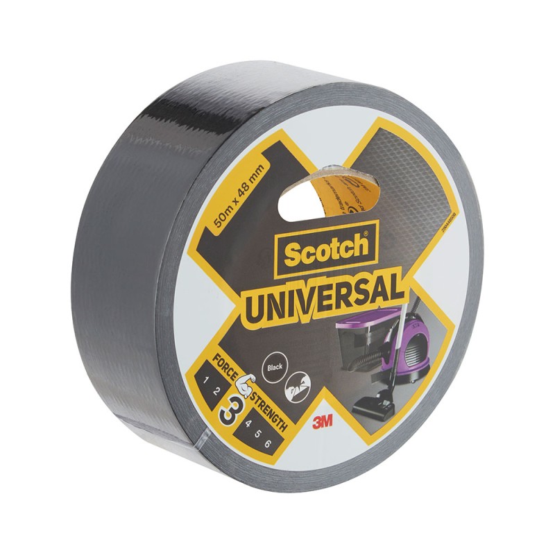 Cinta americana universal 3 negra 48 mm x 50 m