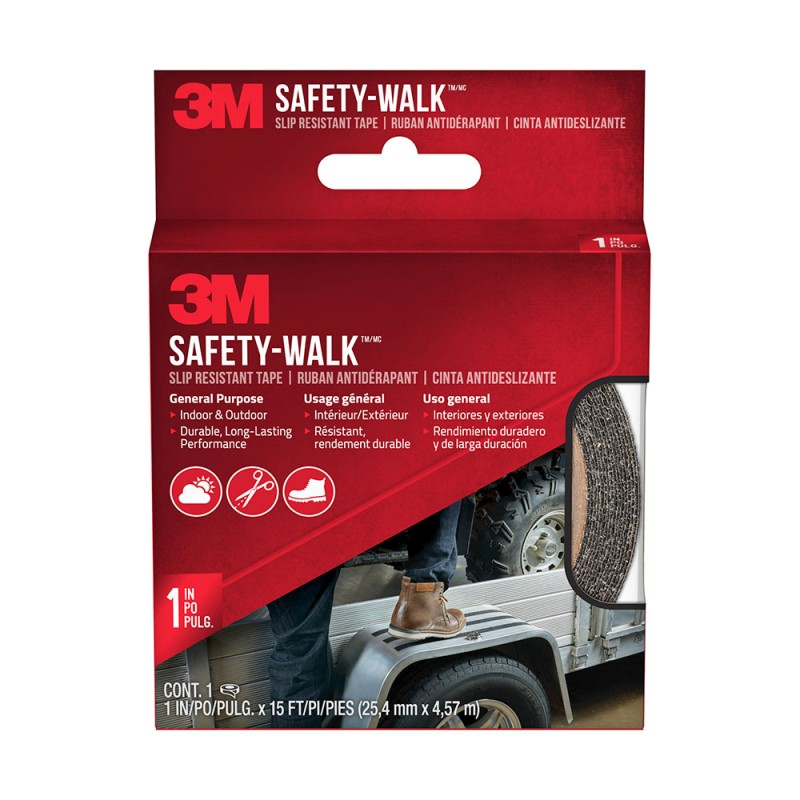 Cinta antideslizante para exterior negra 25 mm x 4,5 m