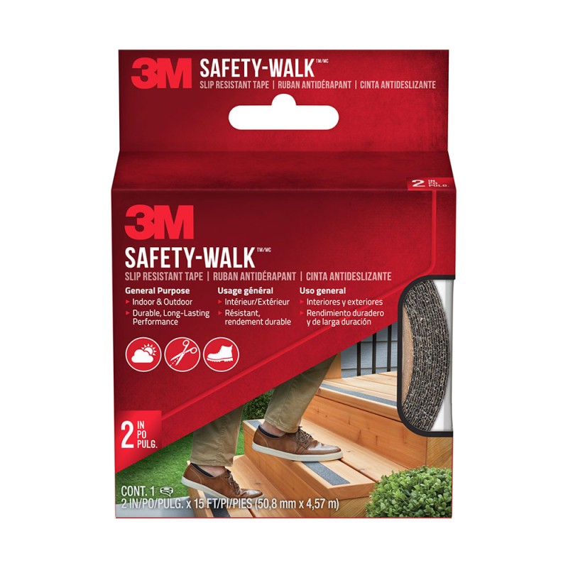 Cinta antideslizante para exterior negra 50 mm x 4,5 m