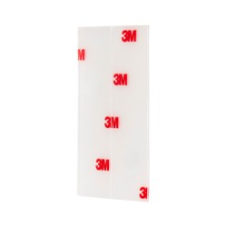 Tira adhesiva doble cara transparente, máx 4 kg, 25mmx76mm, 8 uds