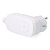 Clavija con t/t (schuko) + interruptor luminoso 16 a 250 v, blanca, 95 x 40 x 70 mm (retractilado)
