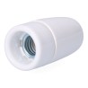 Portalámparas cerámico vintage e14, 60 w 250 v, blanco, ø35 x 60 mm (retractilado)
