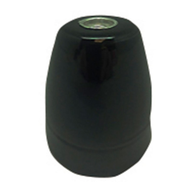 Portalámparas cerámico vintage e27, 100 w 250 v, negro, ø47 x 59 mm (retractilado)