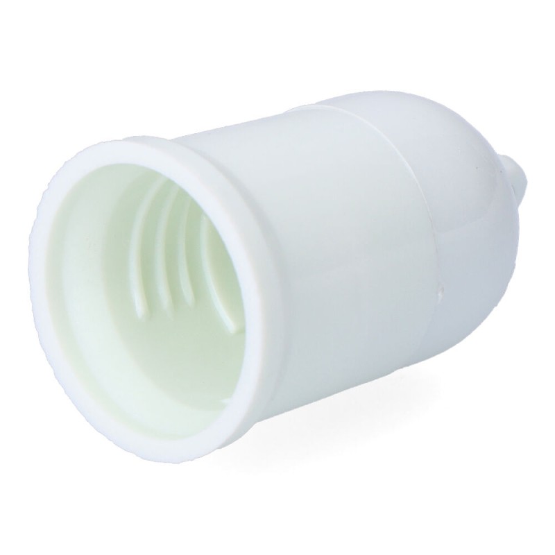 Portalámparas obra con colgante e27, 4 a 250 v, blanco, ø35 x 60 mm (retractilado)