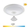 Aplique de superficie led con sensor crepuscular y luz de emergencia ip20 16 w 4000 k 1100 lm luz dia ø29 x 6 cm