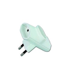 Clavija triple 2p 10 a 250 v lateral blanca (retractilado)