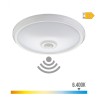 Aplique de superficie led con sensor crepuscular y luz de emergencia ip20 16 w 96 leds 6400 k luz fria ø29 x 6 cm