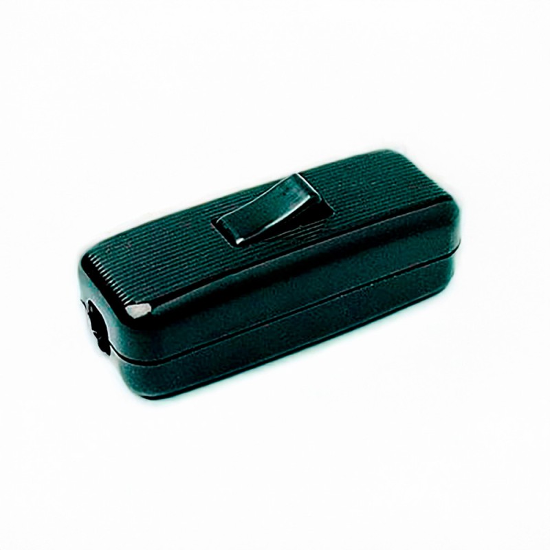 Interruptor de paso unipolar 2a negro (retractilado)