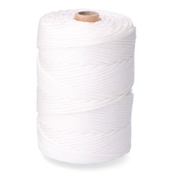 Cordón trenzado polipropileno riel blanco, calibre 3 mm x 200 m