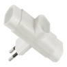 Clavija triple lateral 2p 10a 250 v~ blanca