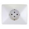 Base enchufe 2p+tt schuko 25a 380 v~ blanco