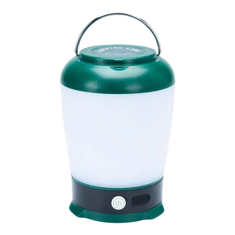 Farol led de camping, recargable, 3 modos, verde, 13 x 9 x 9 cm
