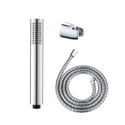Conjunto de ducha basic, cabezal 5 funciones + manguera 150 cm + soporte ajustable