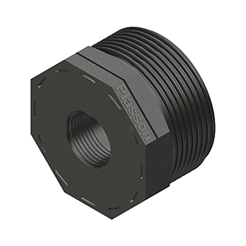 Reducción rosca macho/hembra polipropileno 1" x 1/2"