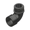 Codo 90° rosca macho/hembra polipropileno 1"