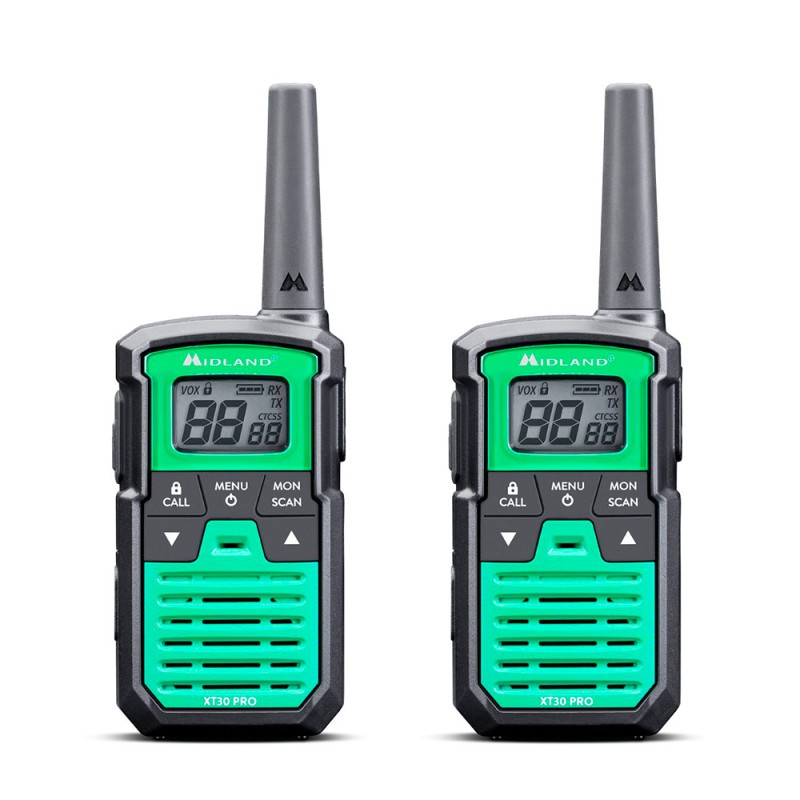 Walkietalkies xt-30 pro c1463, 16 canales pmr446, verdes