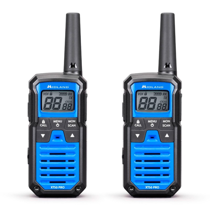 Walkietalkies xt-50 pro c1464, 16 canales pmr446, azules