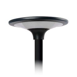 Luminaria solar led negra, ip65, 20 w 2300 im 4000 k