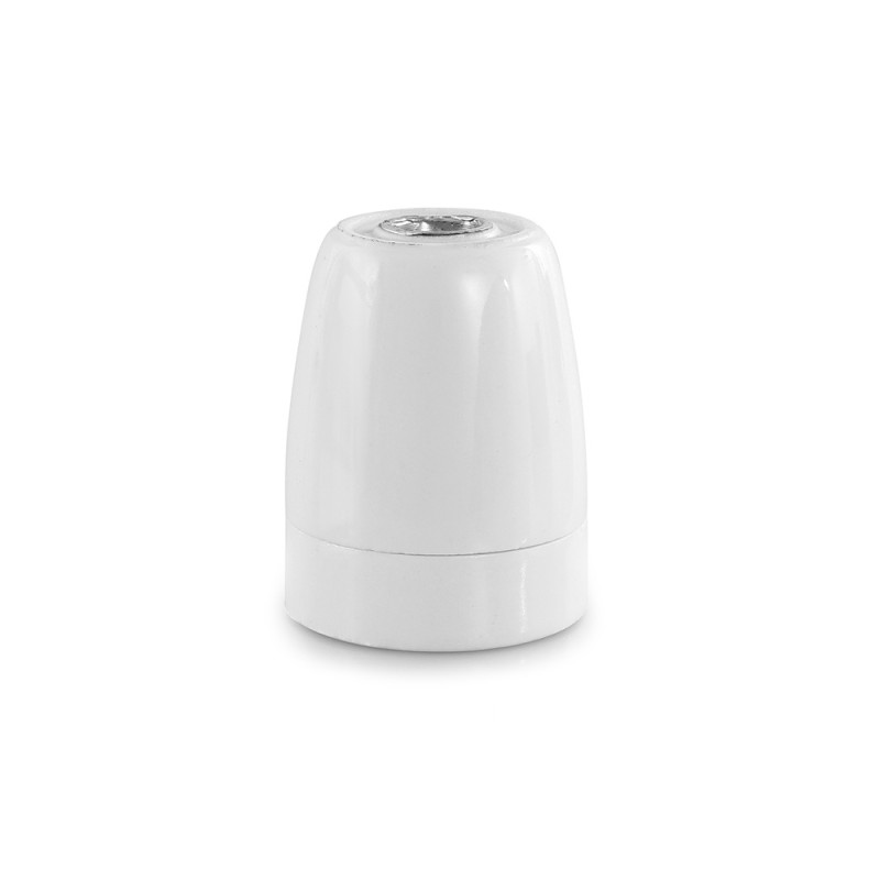 Portalamparas e27 porcelana serie vintage 4a 250v ø47x59mm blanco