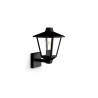 Aplique exterior kinno e27 25 w sin bombilla, color negro, luz hacia arriba