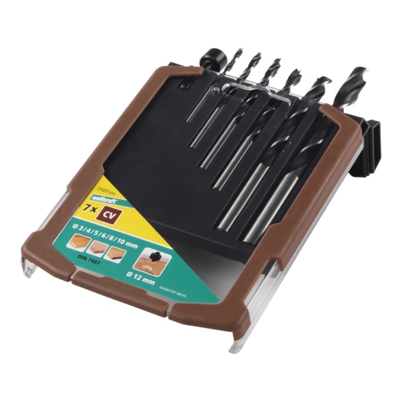 Broca para madera, juego de 7 piezas, ø3,00 - ø10,00mm