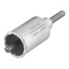 Corona de perforación recubierta de carburo de tungsteno, con adaptador, ø43 x 55 mm