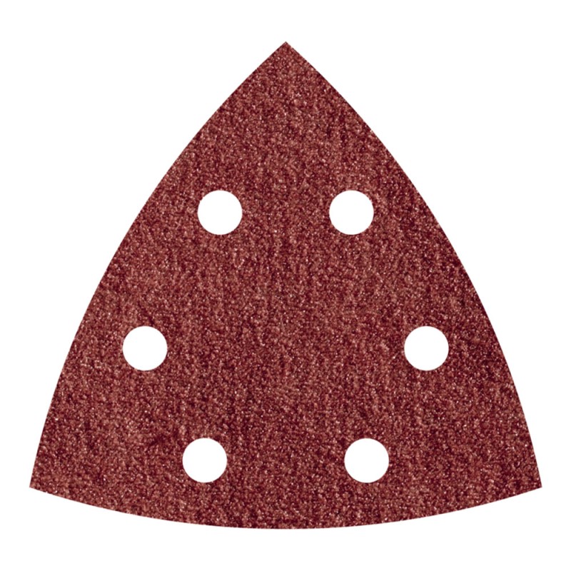 Hoja lija triangular autoadhesiva para madera/metal, 95 mm, grano 240, 5 uds