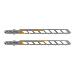 Hoja de sierra de calar hcs 100 mm, vástago t madera corte fino 2 uds