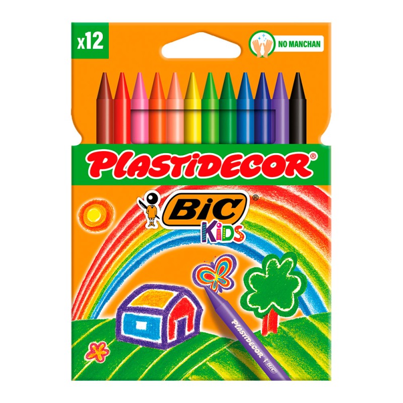 Plastidecor ceras de colores, blíster 12 uds