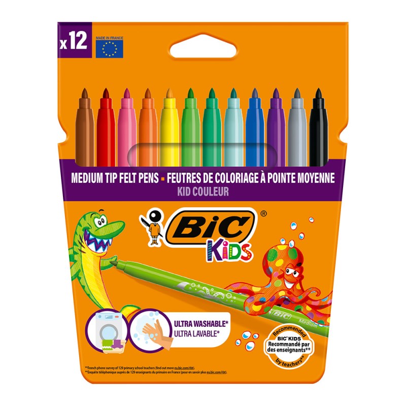 Rotuladores colorear kid couleur blister 12 uds
