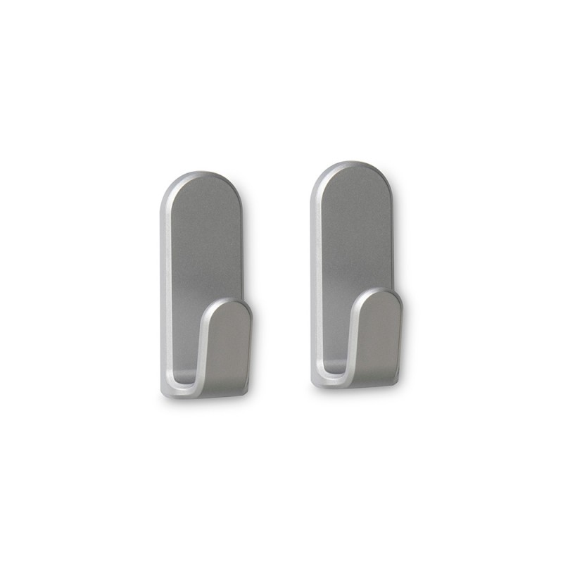 Colgador adhesivo taga cromo mate, 2 uds