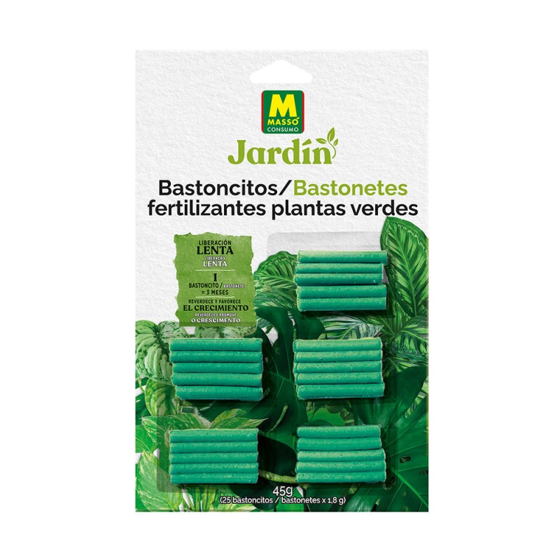 Bastoncitos fertilizantes plantas verdes, 25 uds