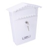 Buzon de acero modelo house blanco 210 x 60 x 300 mm