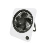 Ventilador de mesa recargable, 1200 mah, blanco y negro