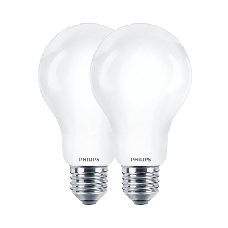 Bombilla estándar led e27 10,5 w 1521 lm 2700 k luz cálida, 2 uds.