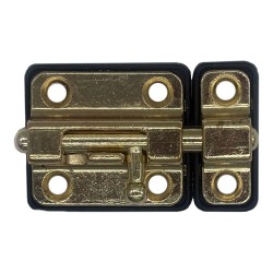 Pasador cerrojo base plástica 35 mm dorado