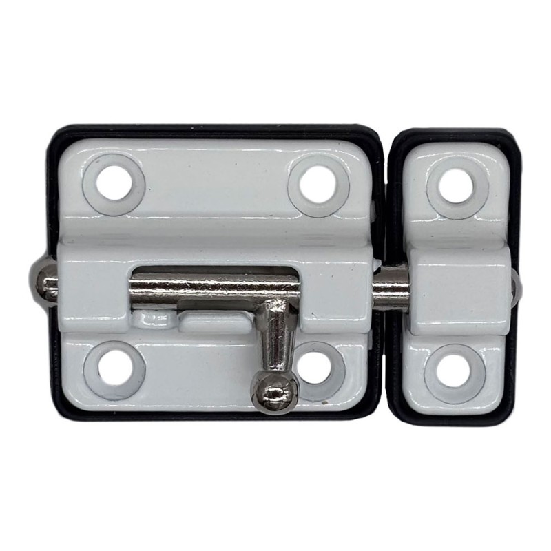 Pasador cerrojo base plástica 35 mm blanco