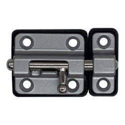 Pasador cerrojo base plástica 35 mm cromo mate