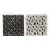Servilletas de papel estampadas dorado, negro y blanco 33 x 33 cm