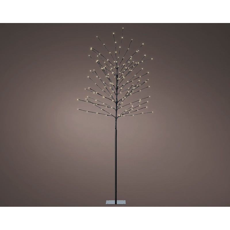 Árbol iluminado exterior 160 leds luz cálida ø70 cm x 1,80 m