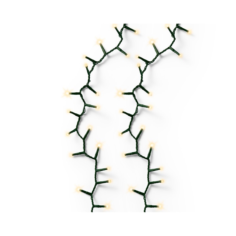 Guirnalda led compact 750 leds parpadeante exterior blanco calido cable verde 16 m