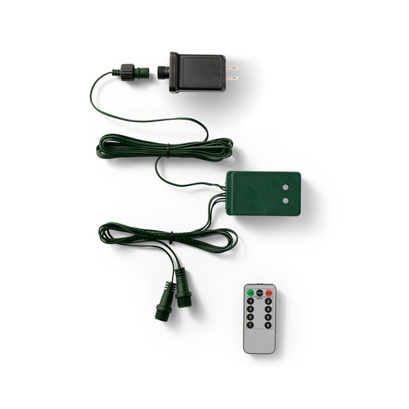 Transformador verde con control remoto para exterior, 5 m