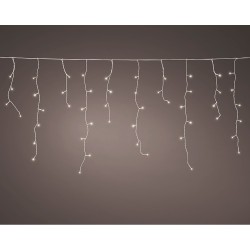 Cortina led de carámbano connect (interconectable) multifunción 250 leds luz cálida con efecto intermitente exterior blanco  ...