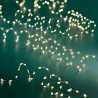 Guirnalda micro led 378 leds luz cálida exterior cable alambre plateado 6 m