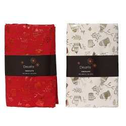 Mantel navidad de poliéster colores surtidos, 140 x 180 cm