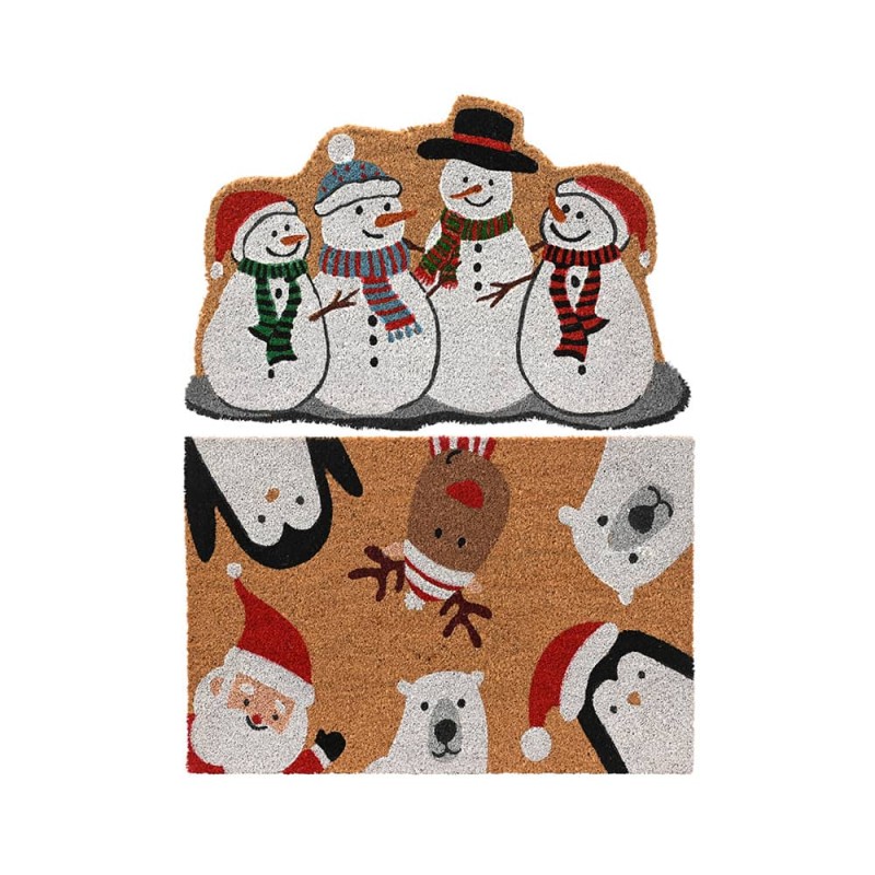 Felpudo navidad fibra de coco, modelos variados