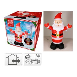 Papa noel hinchable con led, ip44, 120 x 70 x 190 cm
