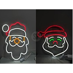 Figura navideña de neón, 2 modelos variados