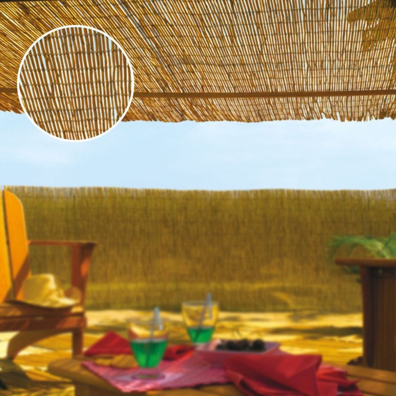 Cañizo de bambu natural diametro aprox. ø3 - 5mm color marron medidas: 1,5 x 5 m