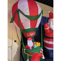 Globo inflable con papá noel con luz